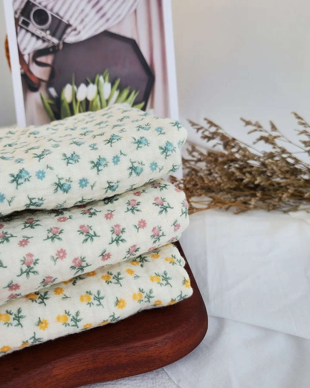 gauze fabric [Four layers.] Ecofriendly kitchen dishcloth