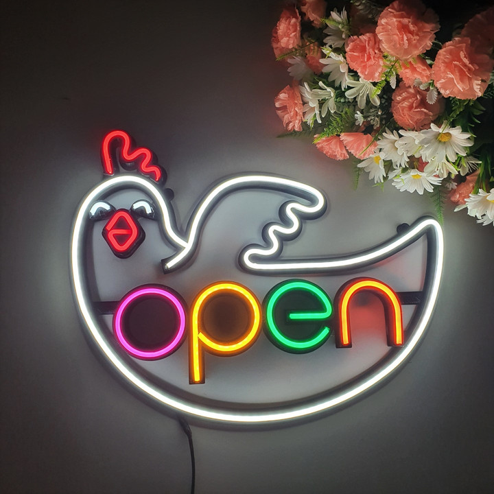 LED네온 네온사인 치킨 꼬꼬닭 OPEN 개업선물 굿 | 아이디어스