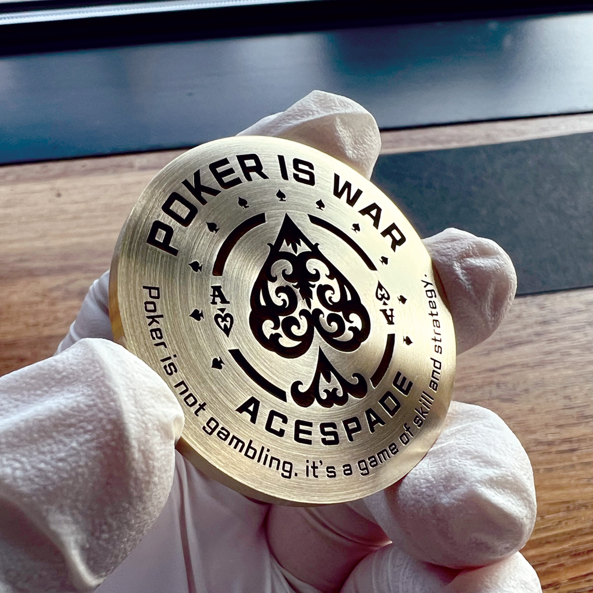 홀덤펍 칩프로텍터 황동 코인 칩키퍼 카지노용품 스페이드 | 아이디어스