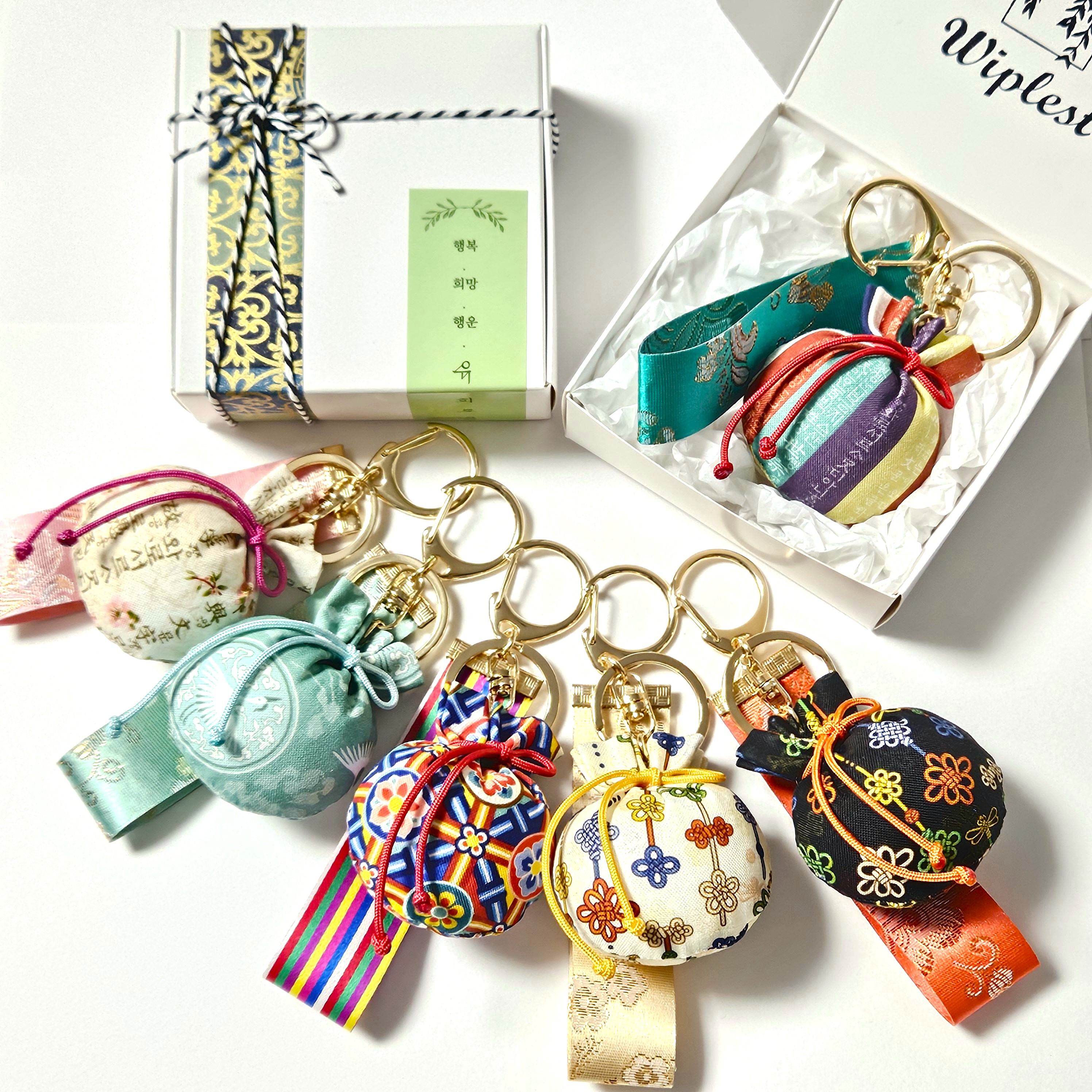 Traditional Lucky Pouch Handmade Keyring 1pc