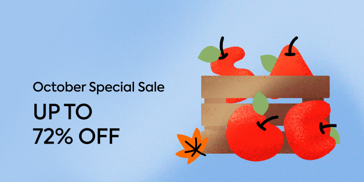 October Sale upto 72%