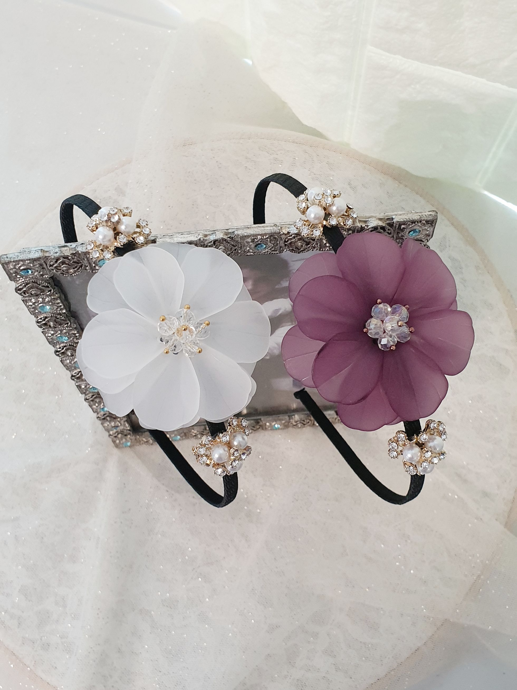 Handmade Korean Hanbok Hollyhock Headband