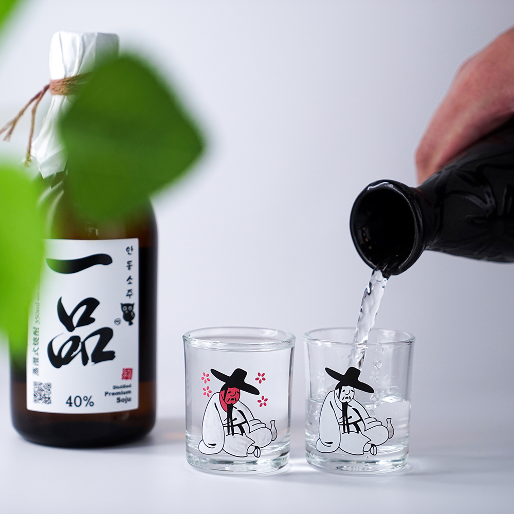Kim Hong-do Color-Changing Soju Glass & Beer Glass 4p Gift Set