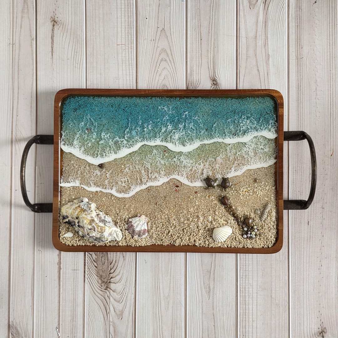 Ocean Handle Ocean Handle Tray with Sea Turtle Story | idus