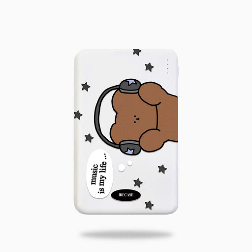 [당일출고] 뮤직곰 5000mah 보조배터리 슬림 | 아이디어스 [당일출고] 뮤직곰 5000mah 보조배터리 슬림