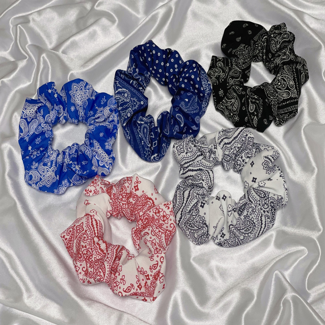 Paisley Hair Scrunchy Rubber Band