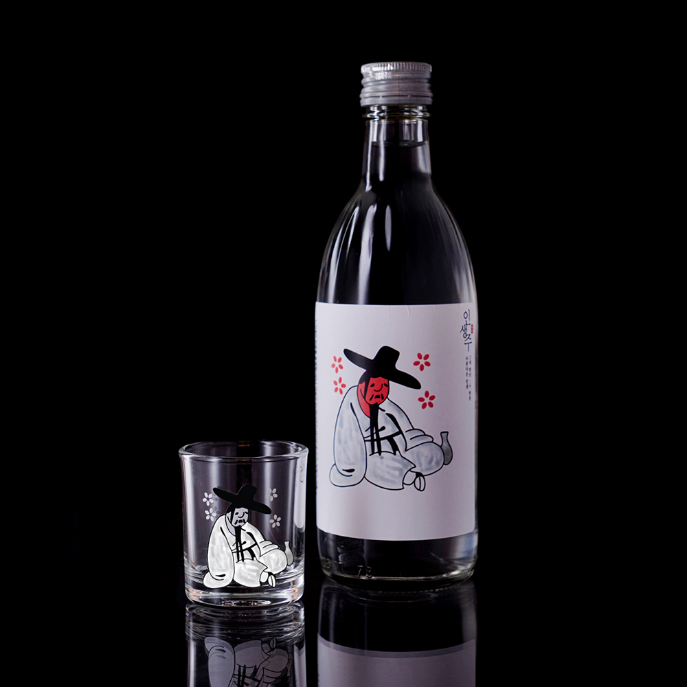 Kim Hong-do Color-Changing Soju Glass & Beer Glass 4p Gift Set