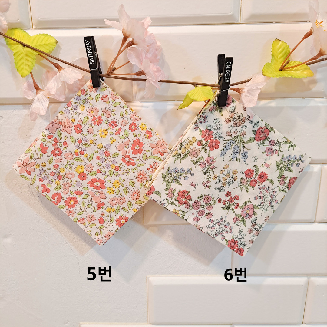 [Delicate Floral] 🩷 (1+1) Subtle Small Floral Cotton Voile Handkerchief ...
