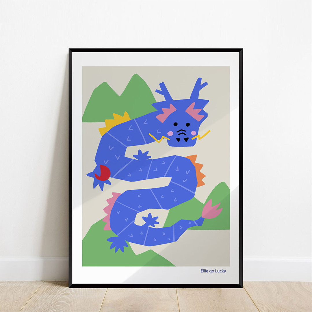 2024 Blue Dragon Illustration Art Poster A3 A2 5070   2bea50780c944022ad9d3a9d79a23a3f 1080 