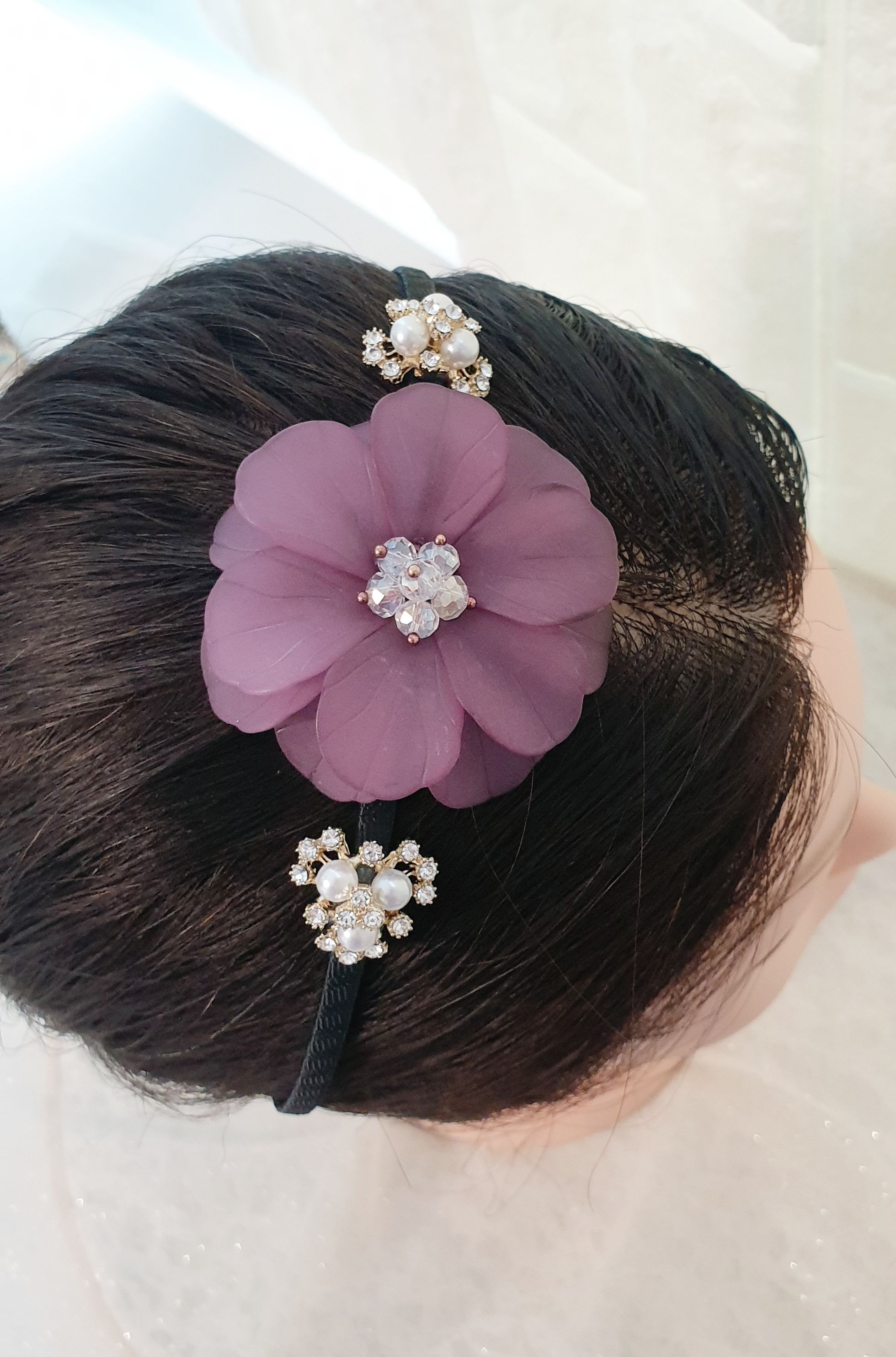 Handmade Korean Hanbok Hollyhock Headband