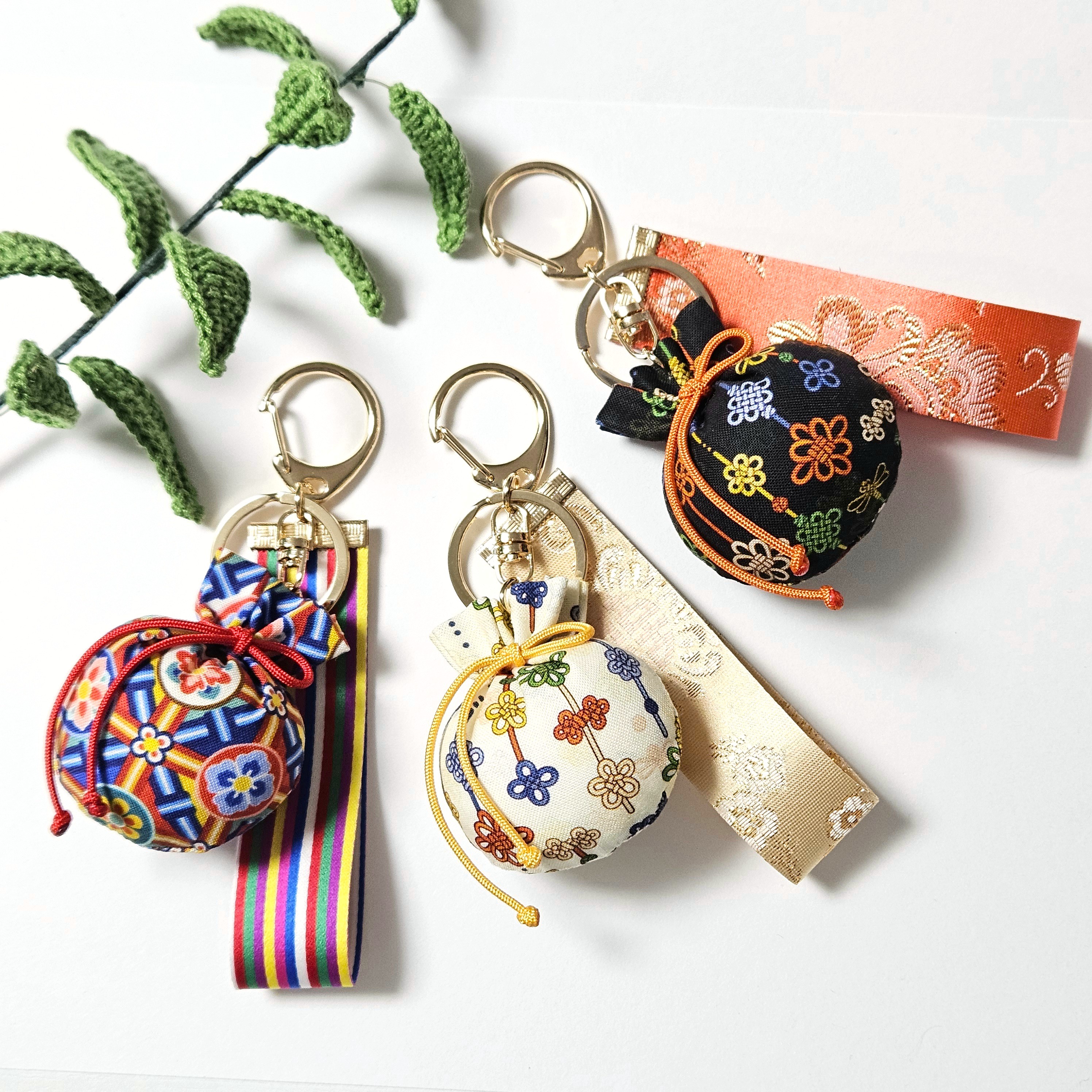 Traditional Lucky Pouch Handmade Keyring 1pc