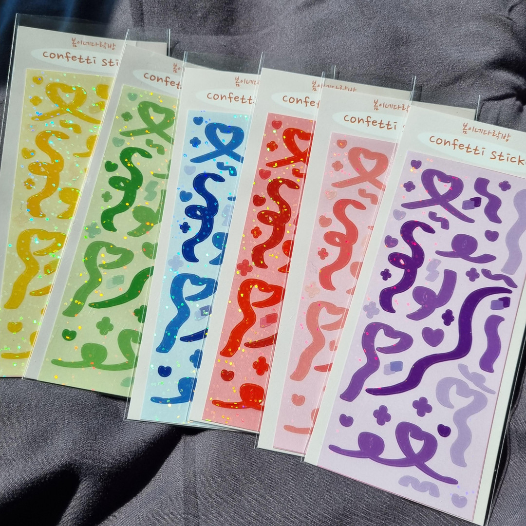 Confetti Sticker (6 types per set)