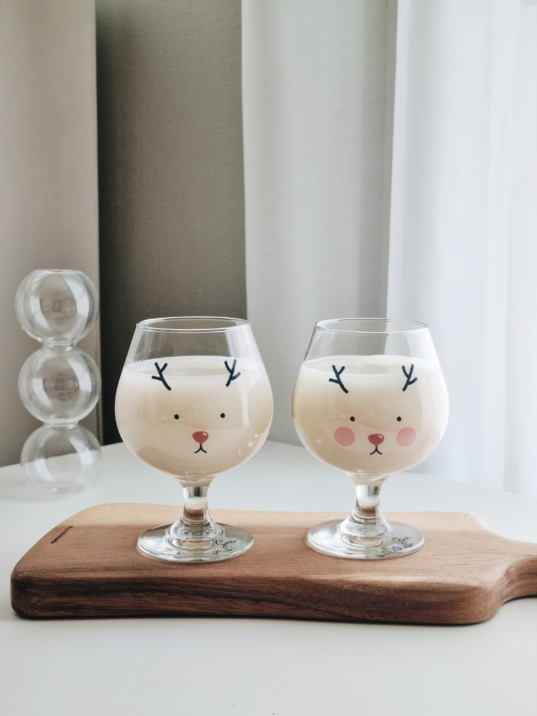 [engrave] Christmas Rudolph wine glass 340ml