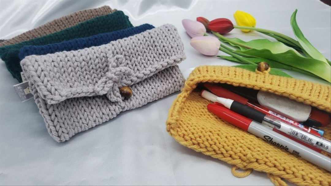 Peddlers Knitting Pencil Case Pouch