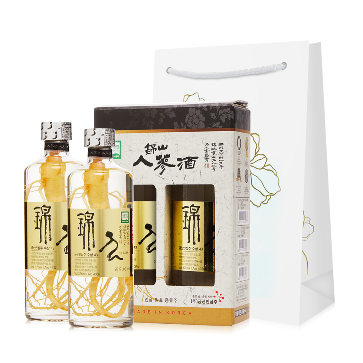 Ginseng Fork Liquor 錦山人参酒 - 焼酎