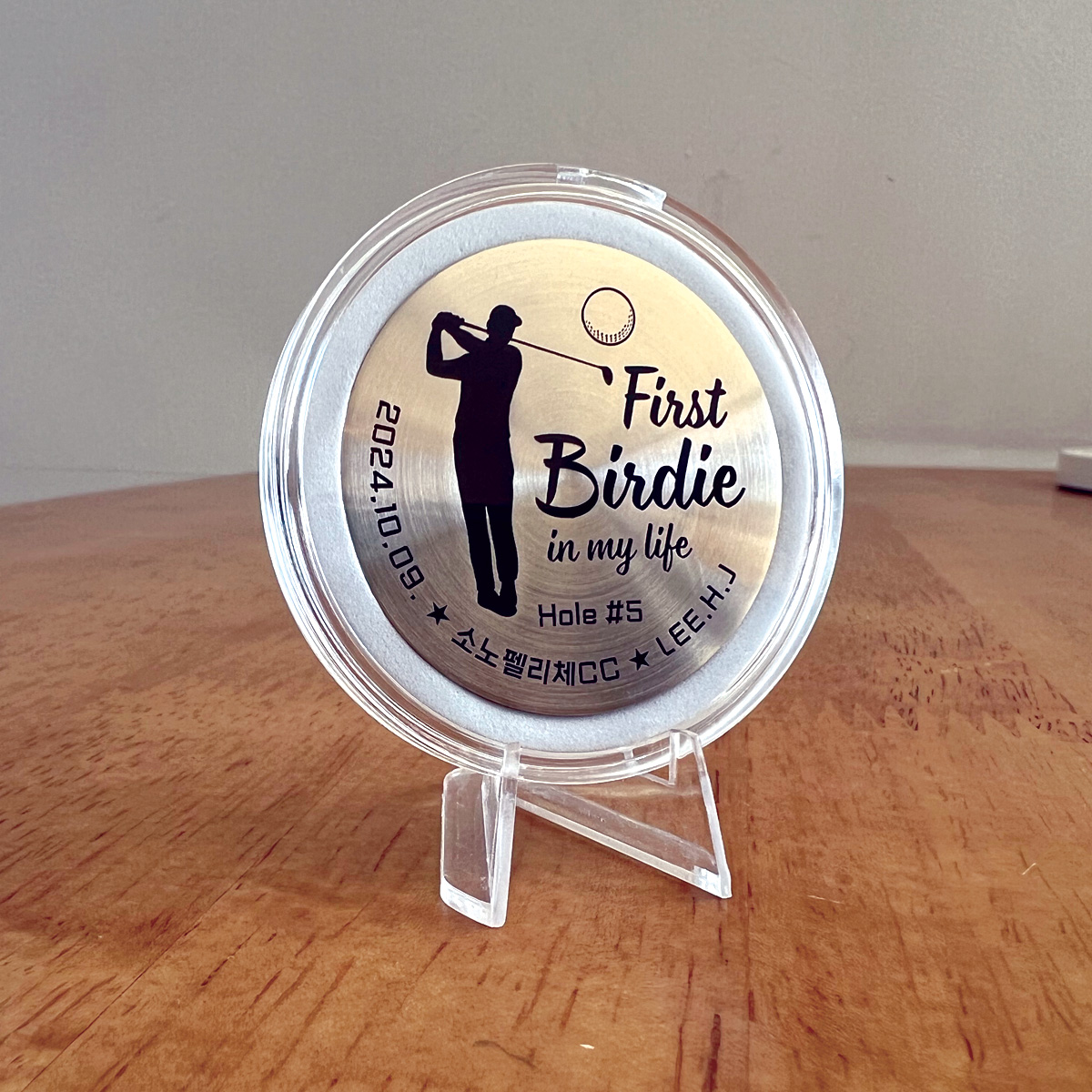 골프 첫 버디 기념 40mm 코인 황동 볼마커 남성골퍼 | 아이디어스