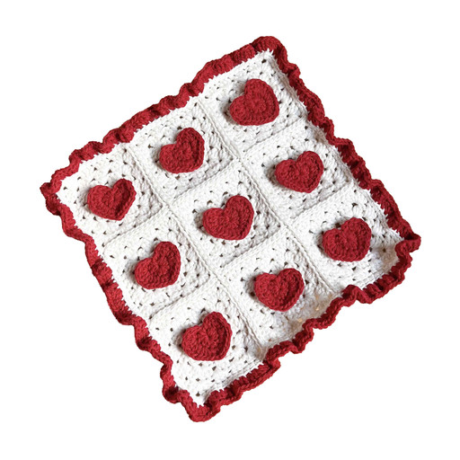 통통 하트 모티브 매트 27x27 (red) | 아이디어스 통통 하트 모티브 매트 27x27 (red)