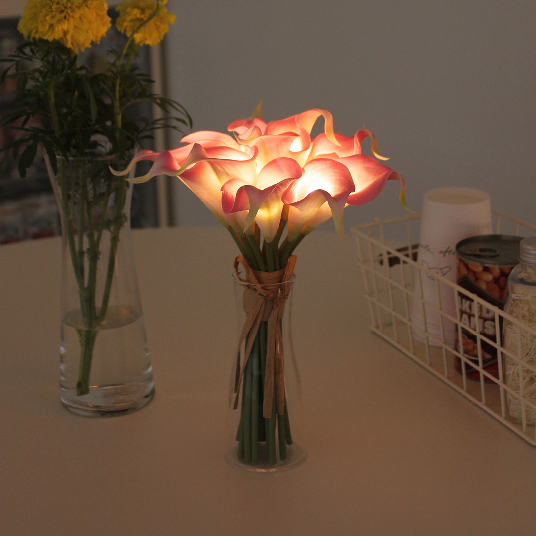 Pink Calla Lily Flower Bouquet LED Mood Lights
