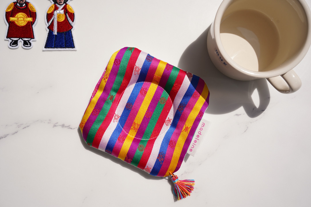 saekdong mug rug (korean traditional fabric) soft and fluffy