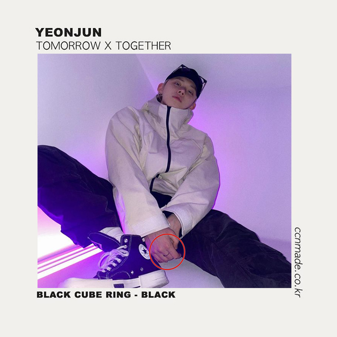 [TXT YEONJUN] Black Cube Crystal RING (10color) | idus