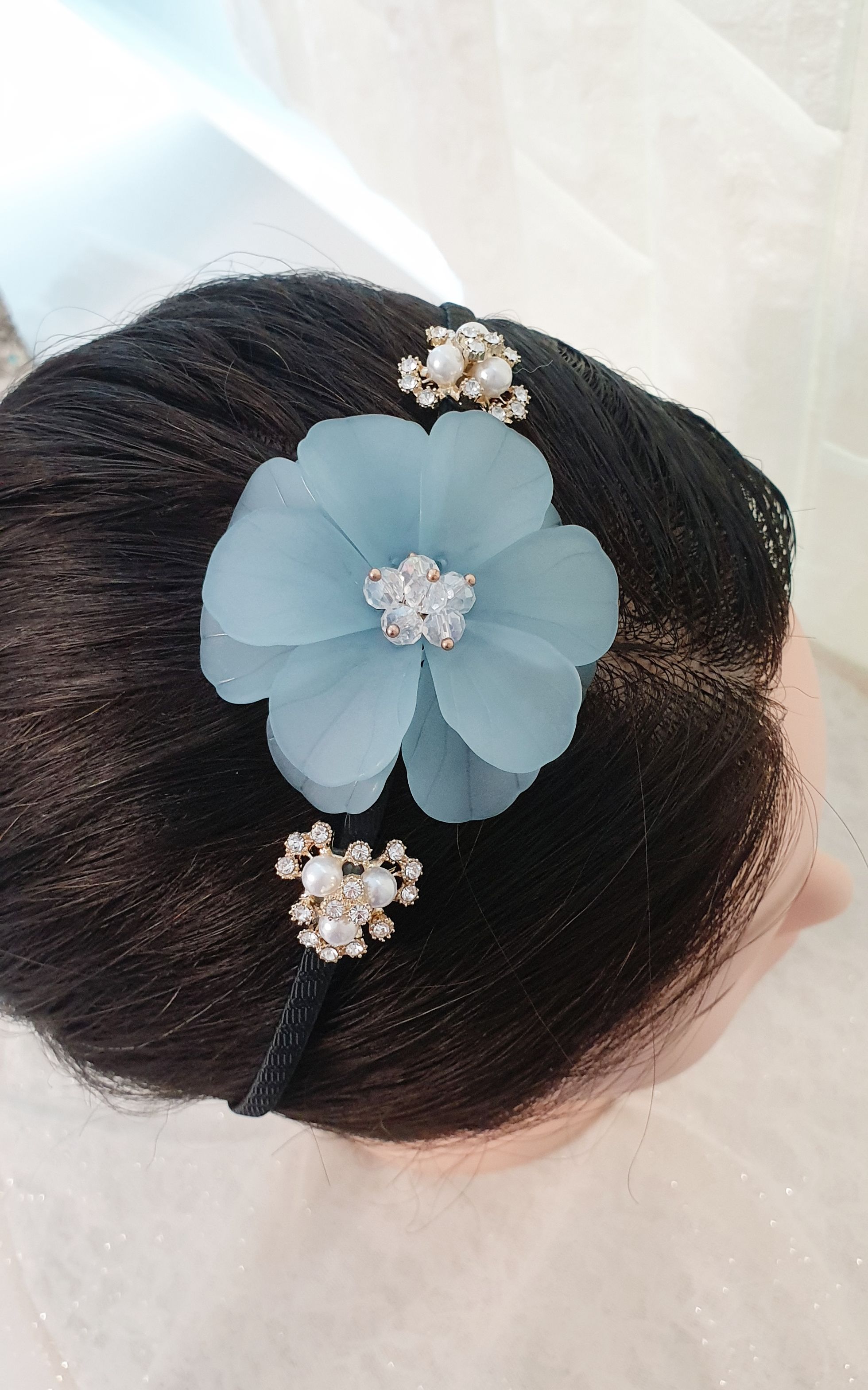 Handmade Korean Hanbok Hollyhock Headband