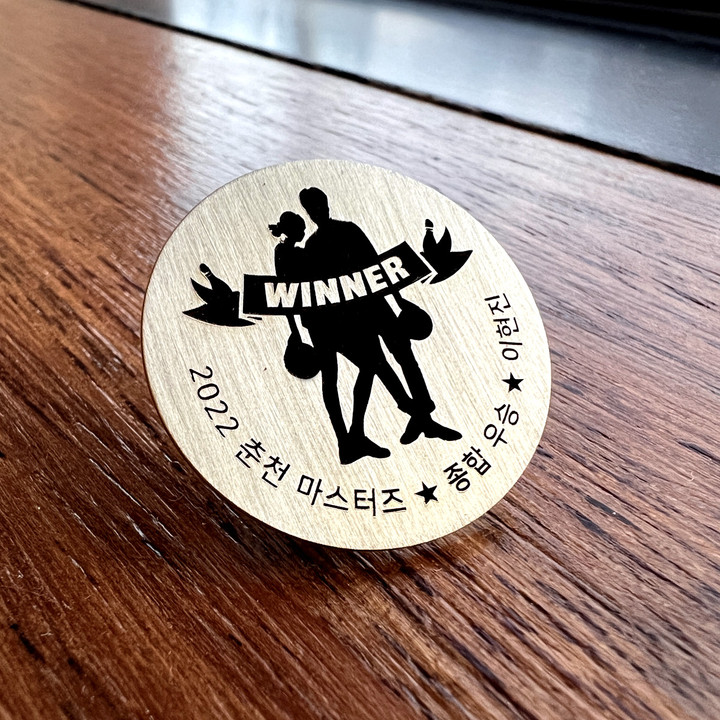 볼링대회 우승기념 황동 핀뱃지&브로치(레이저각인)동호회 | 아이디어스
