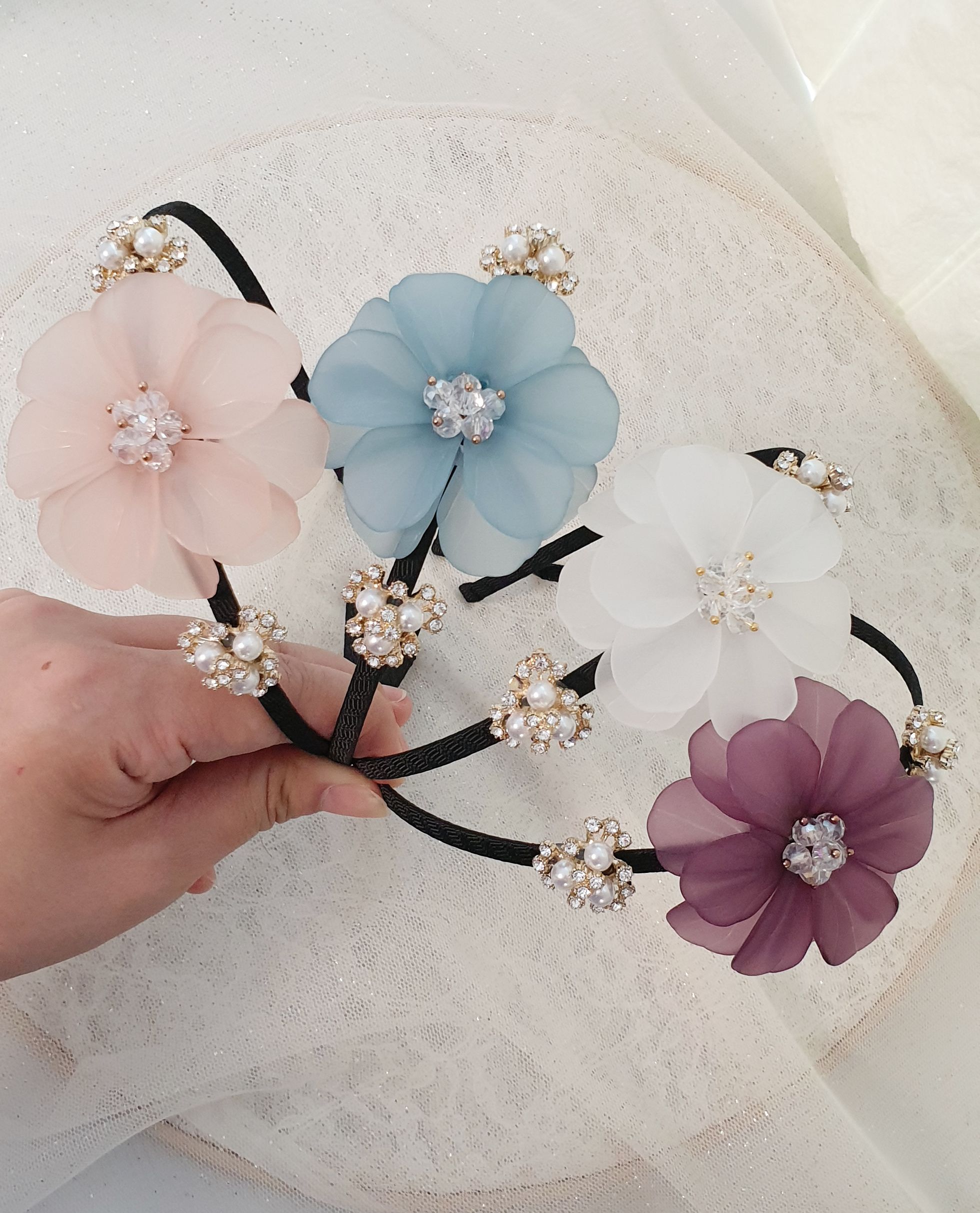 Handmade Korean Hanbok Hollyhock Headband