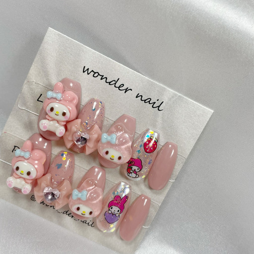 💛봄 대박 할인💛마이멜로디 네일팁🎀 | 아이디어스 💛봄 대박 할인💛마이멜로디 네일팁🎀