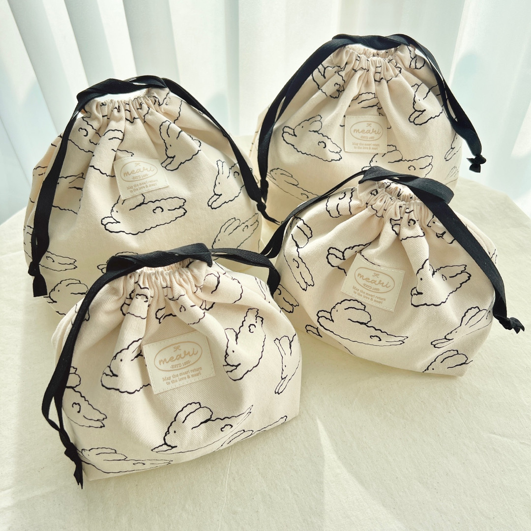 Pouch Bag Rabbit Flying rabbit string pouch cute portable pouch | idus
