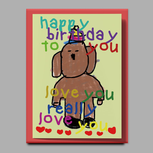 [드로잉페이퍼] 생일카드-강아지 | 아이디어스 [드로잉페이퍼] 생일카드-강아지