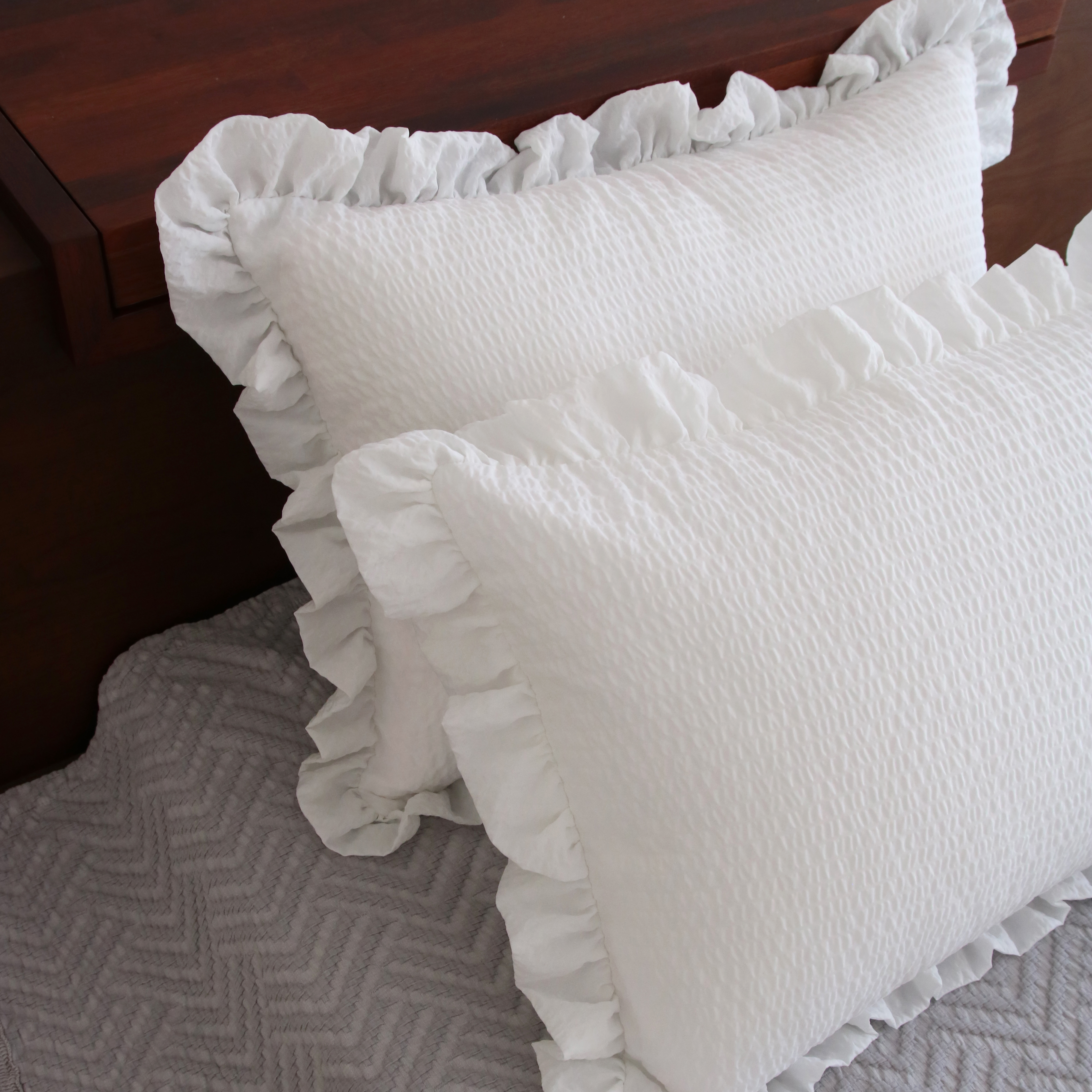 블랙라벨] 샤카 리플지 프릴 침구 (이불/베개 커버) | 아이디어스