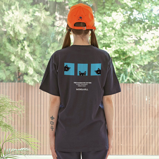 블루블랙캣 반팔티 ZJED_0095 | 아이디어스 블루블랙캣 반팔티 ZJED_0095