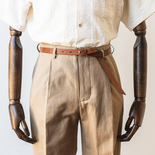 BUTTON STUD LEATHER BELT (BR) 아이디어스 핸드메이드, 수공예, 수제 먹거리