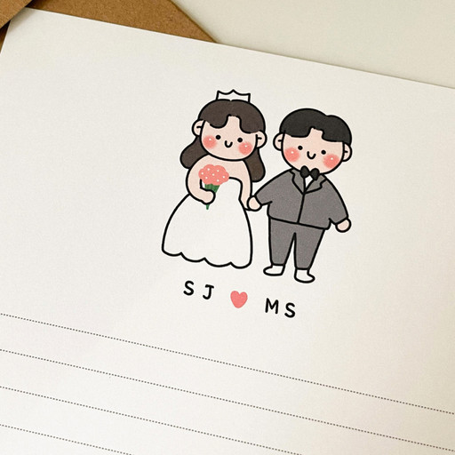 프로포즈 웨딩 커플 편지지 💌 | 아이디어스 프로포즈 웨딩 커플 편지지 💌