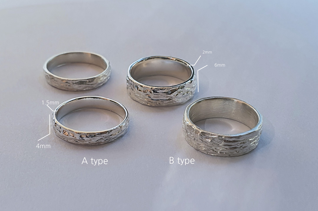 [Silver Ring] Wrinkle Texture Ring | idus