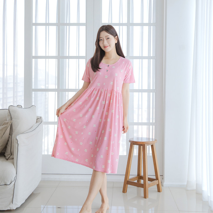 냉감 인견 잠옷원피스🎁반팔민소매원피스🎁10COLOR | 아이디어스 냉감 인견 잠옷원피스🎁반팔민소매원피스🎁10COLOR