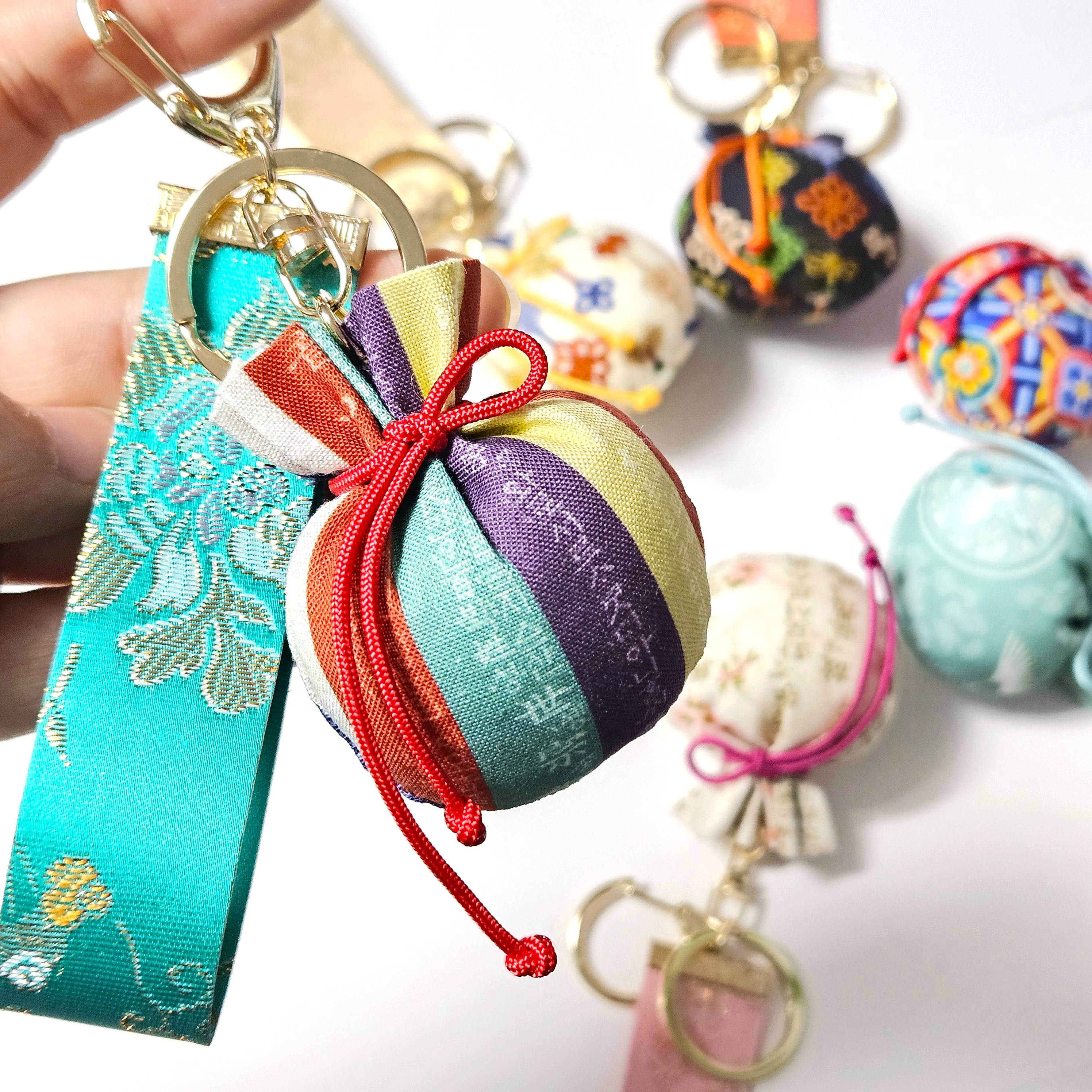 Traditional Lucky Pouch Handmade Keyring 1pc