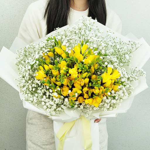 프리지아 생화 꽃다발 농장직송 데일리꽃 | 아이디어스 프리지아 생화 꽃다발 농장직송 데일리꽃