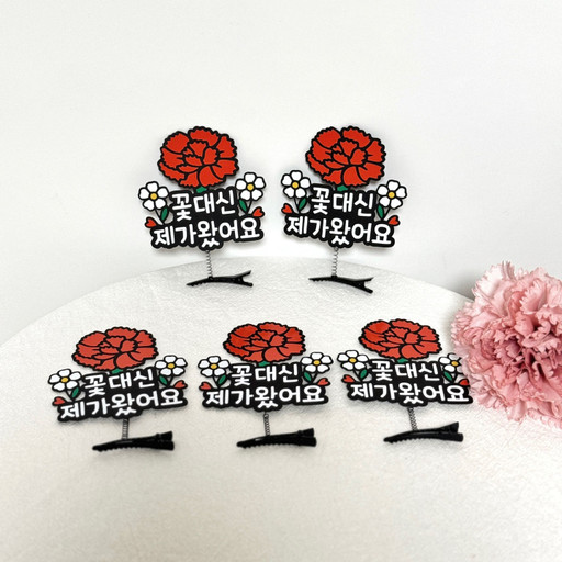 꽃대신 제가왔어요 스승의날 카네이션 머리핀토퍼 | 아이디어스 꽃대신 제가왔어요 스승의날 카네이션 머리핀토퍼