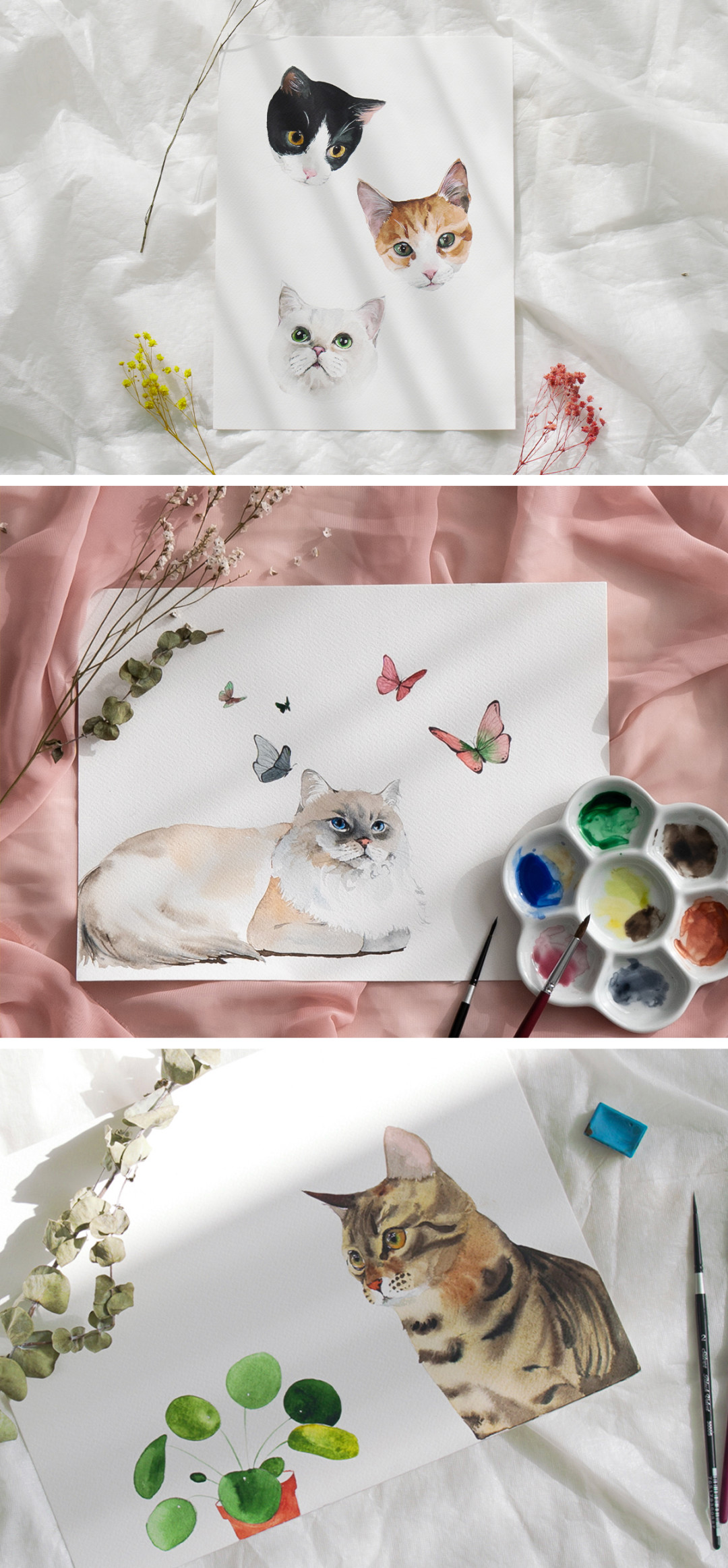 나의 고양이에게 따뜻한 그림 한 점, 수채화 드로잉 | 아이디어스