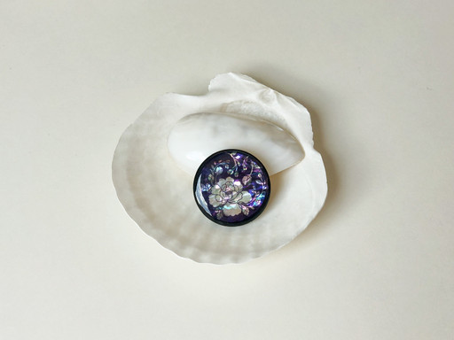 Imm living luminous blue geode ring holder on sale dish