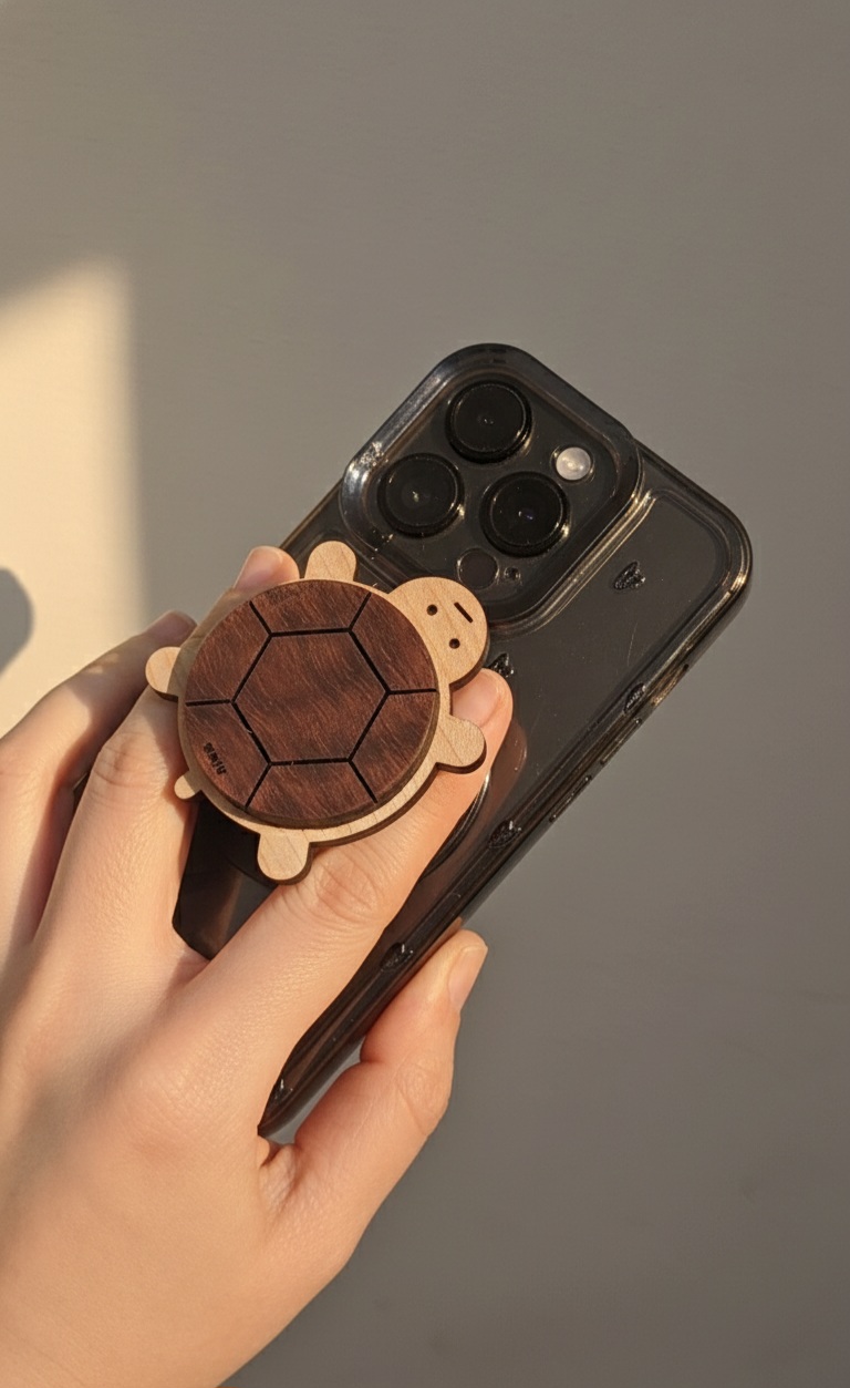 Rotating Turtle Wood MagSafe PopSocket | idus