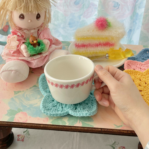 (2개 1세트) 별 뜨개 티코스터 컵받침🌟 | 아이디어스 (2개 1세트) 별 뜨개 티코스터 컵받침🌟
