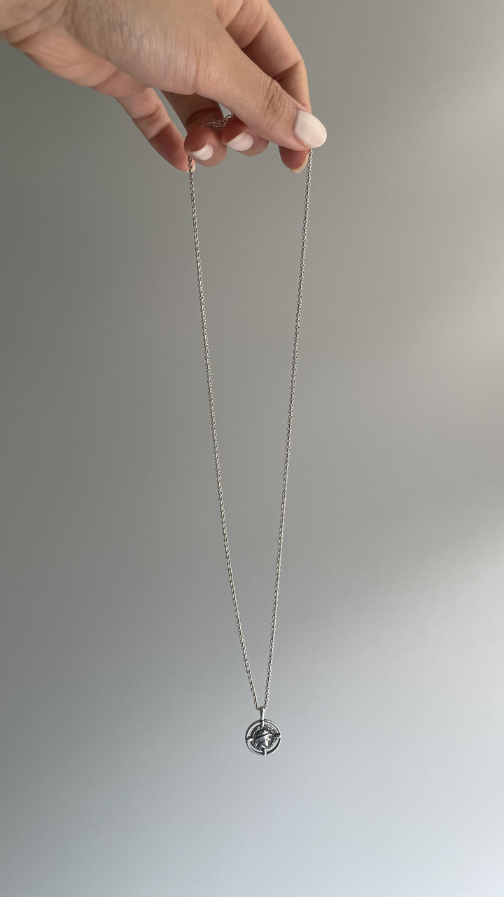 925 실버 유화 코인 팬던트 롱 체인 목걸이 | 아이디어스