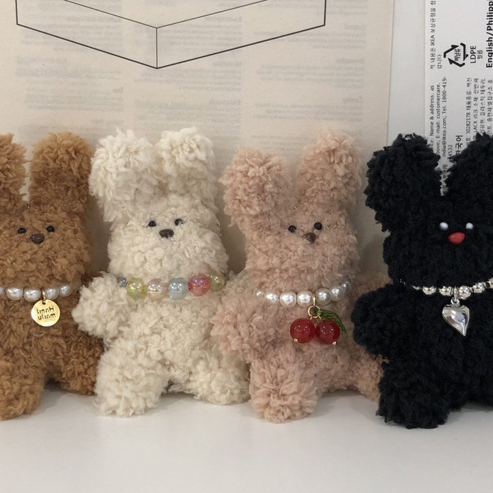 우직한 볼퉁퉁 토끼 모루인형 모루키링 | 아이디어스