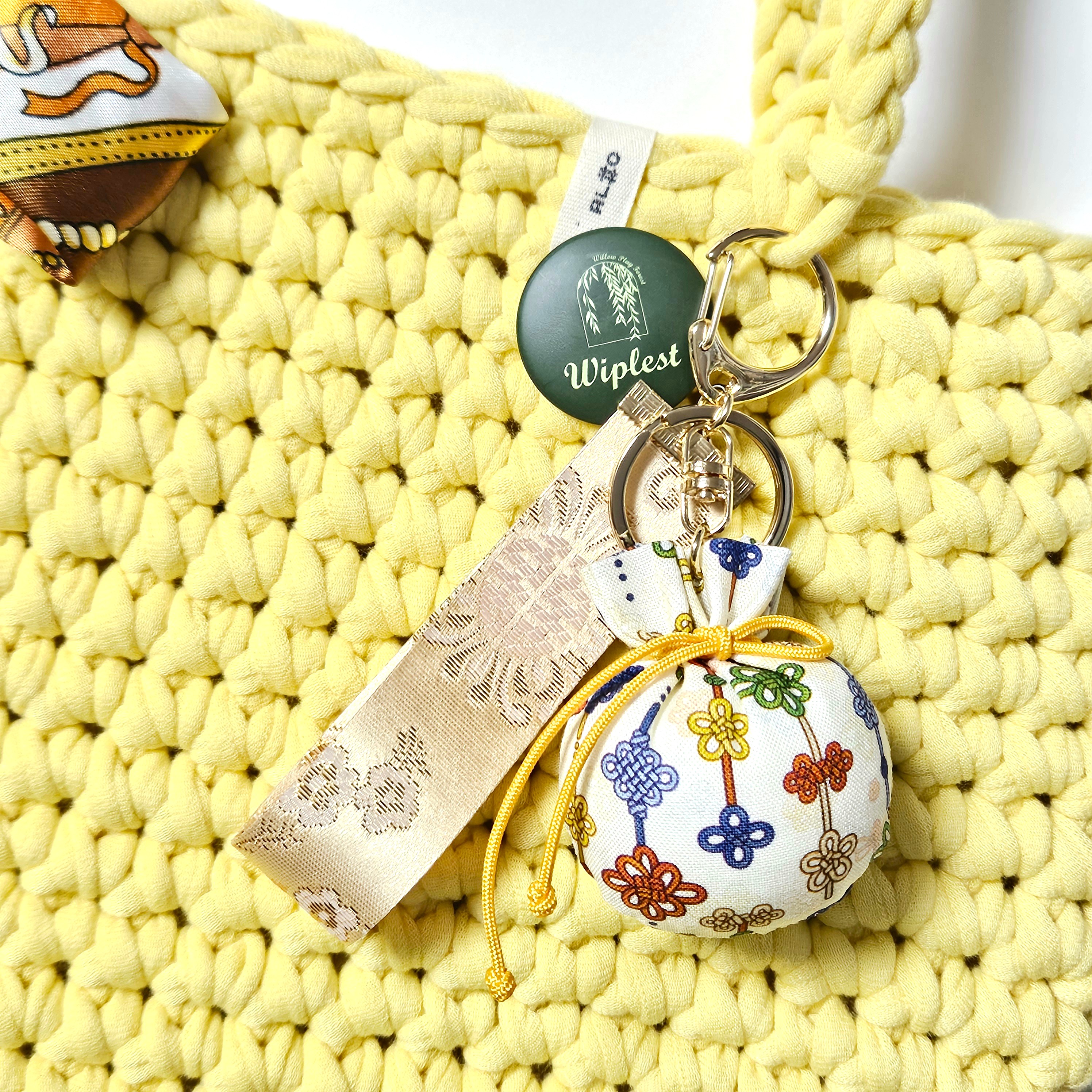 Traditional Lucky Pouch Handmade Keyring 1pc