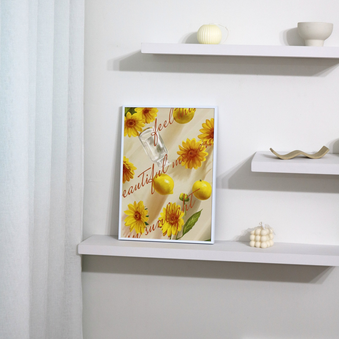 Interior Art Poster / Lemons and Sunflowers (A4) | idus