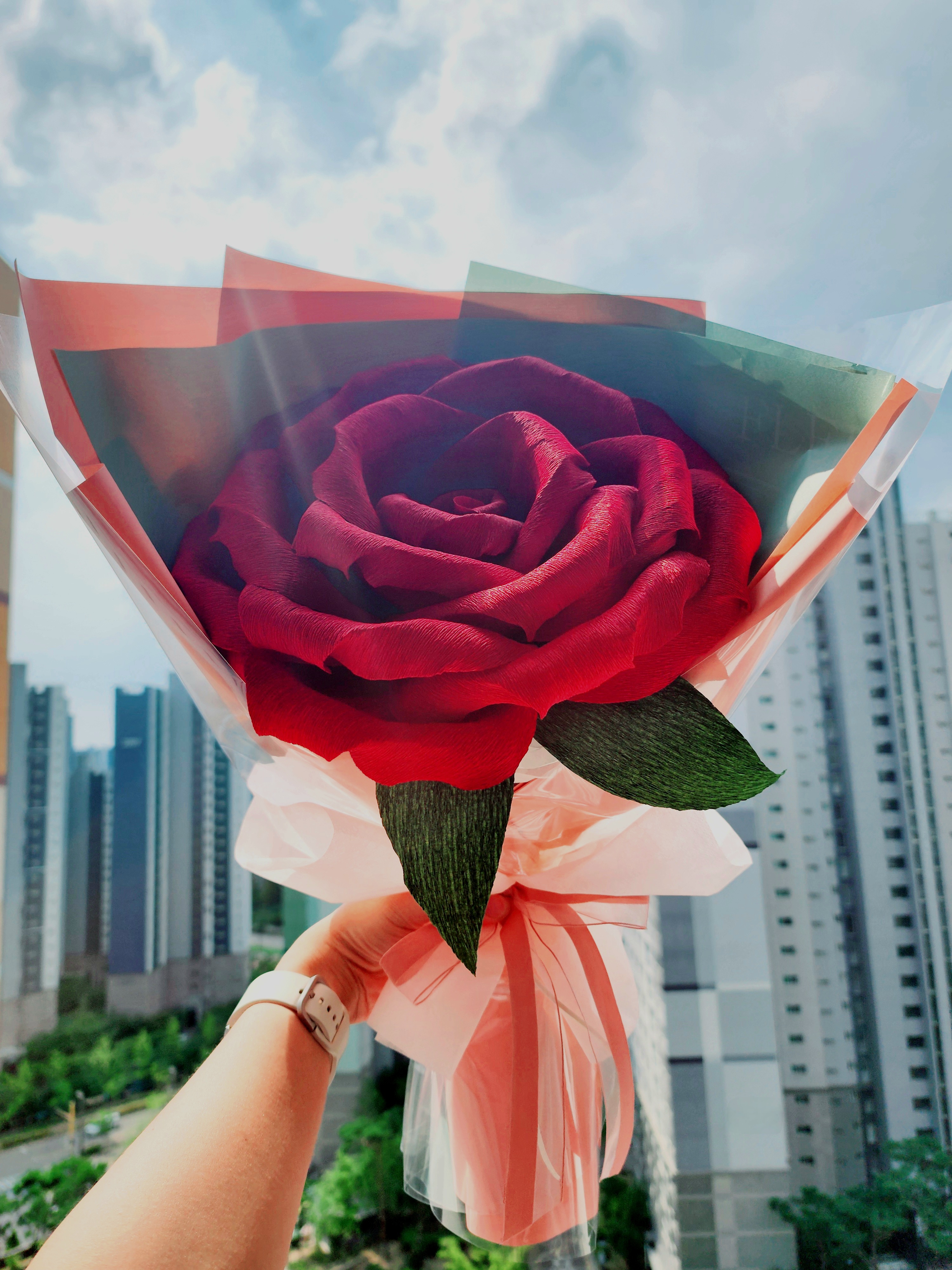 특별한선물⚘점보장미 페이퍼플라워 | 아이디어스