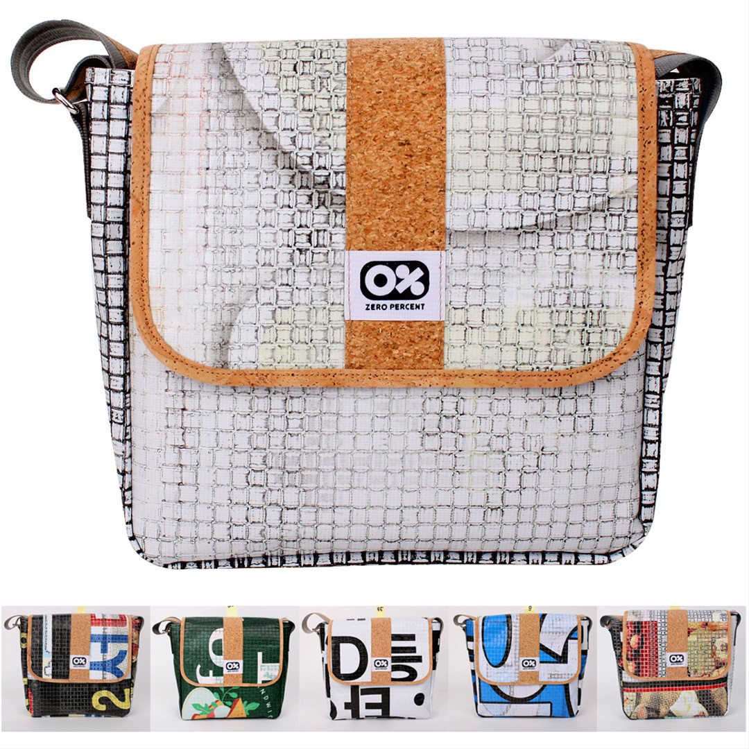 414 Is What Percent Of 575 Zero Percent Messenger Bag [Medium] – Upcycled Bag (zp241011)