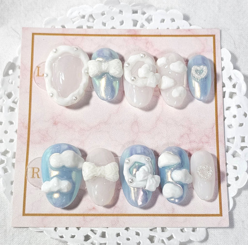 ☁️몽글몽글 파스텔 구름☁️네일 | 아이디어스 ☁️몽글몽글 파스텔 구름☁️네일